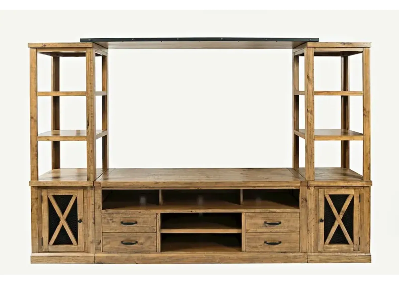 Jofran Telluride Rustic Farmhouse Solid Wood Entertainment Center with 70 TV Console