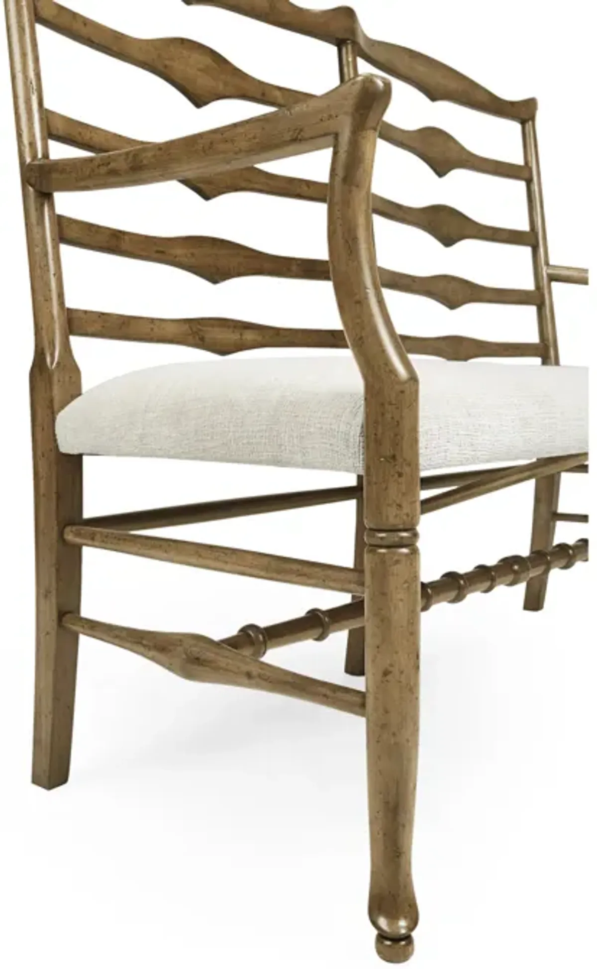 Medium Driftwood Ladderback Bench