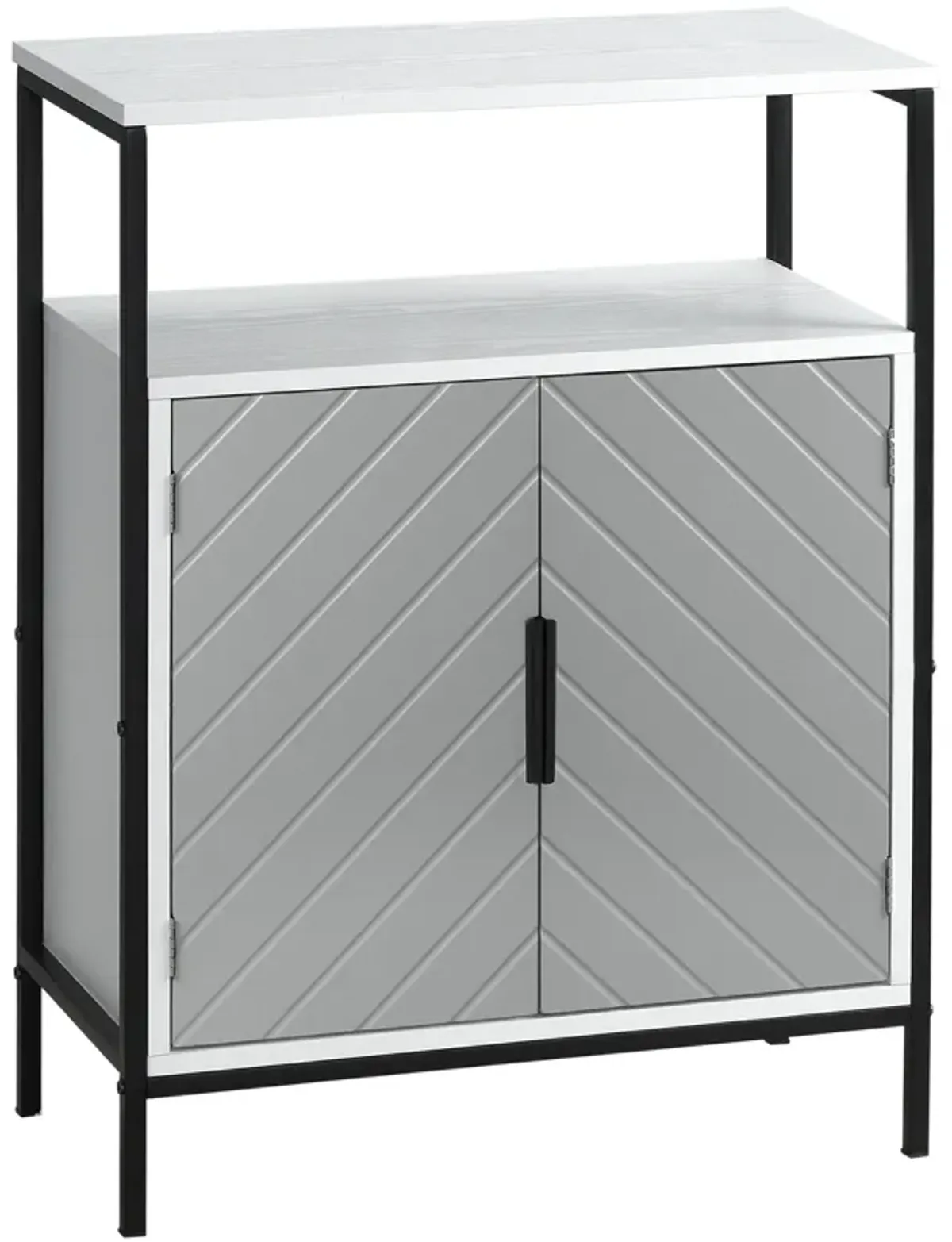 Gray Versatile Storage: Cabinet with Door & Shelf for Multiple Rooms