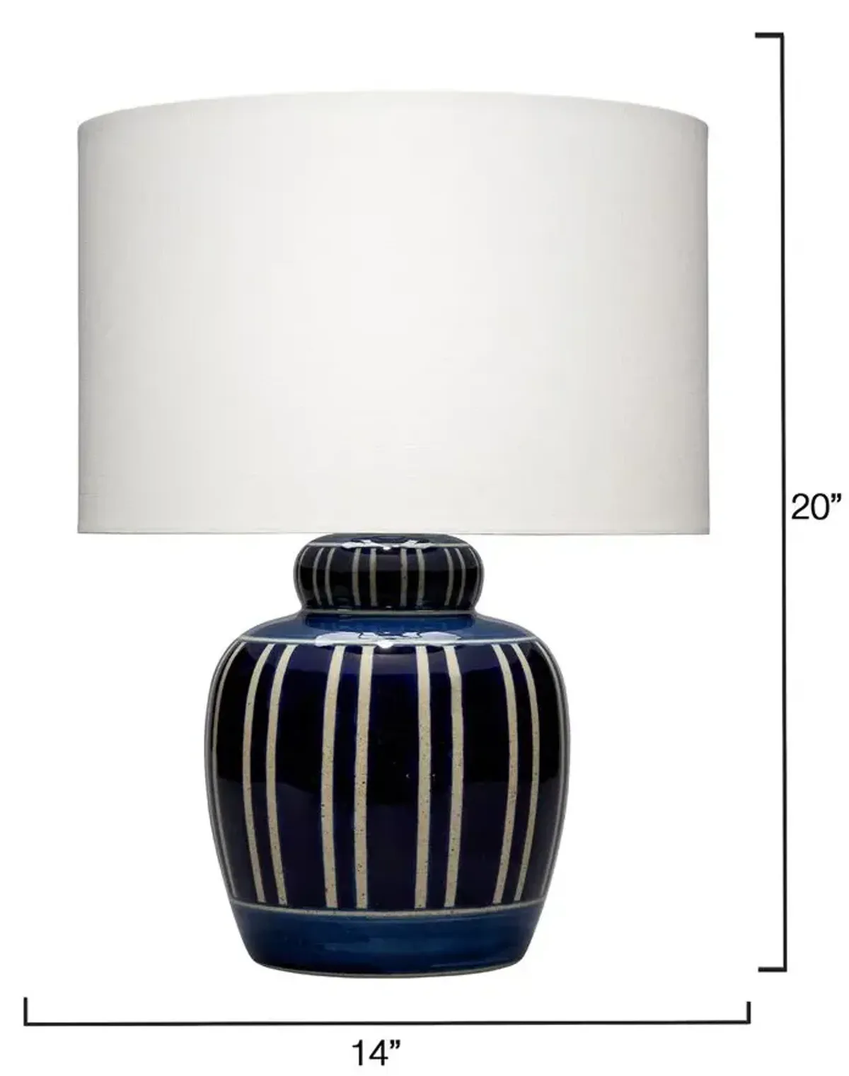 Arthur Table Lamp, Navy Blue