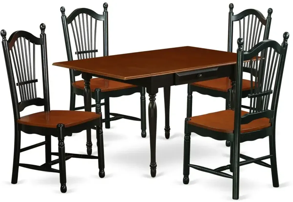 Dining Room Set Black & Cherry, MZDO5-BCH-W