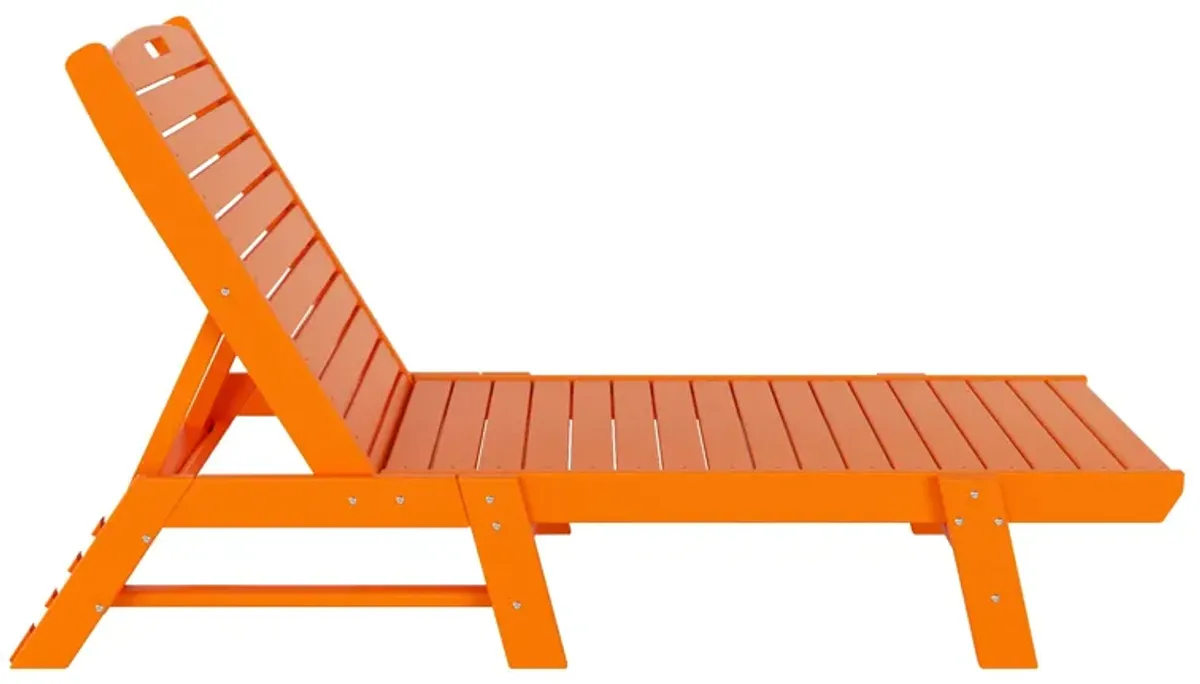 Reclining Outdoor Patio Adjustable Chaise Lounge Chair