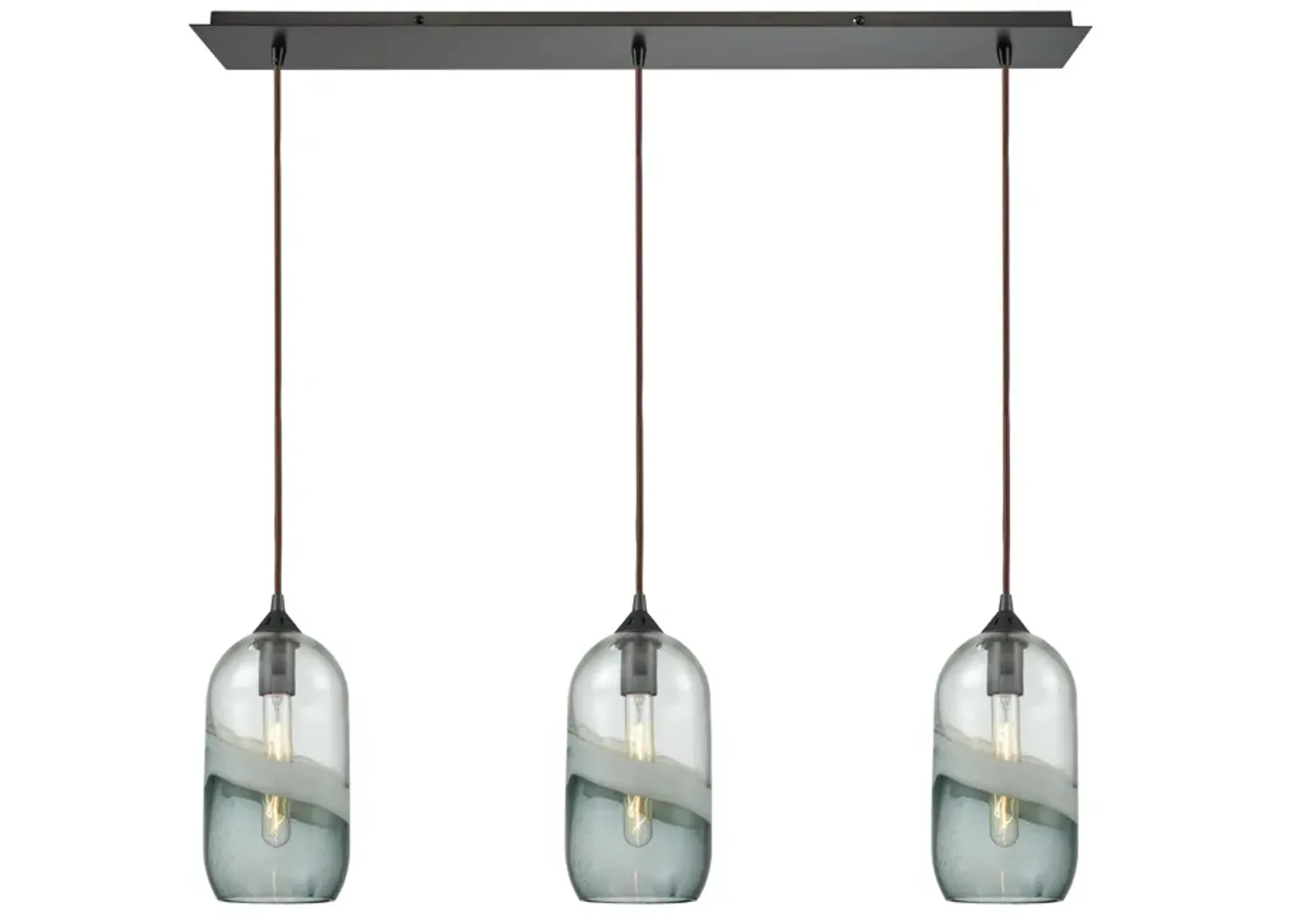 Sutter Creek Mini 3 light Linear Pendant - Square