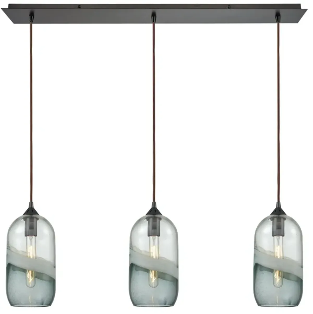 Sutter Creek Mini 3 light Linear Pendant - Square