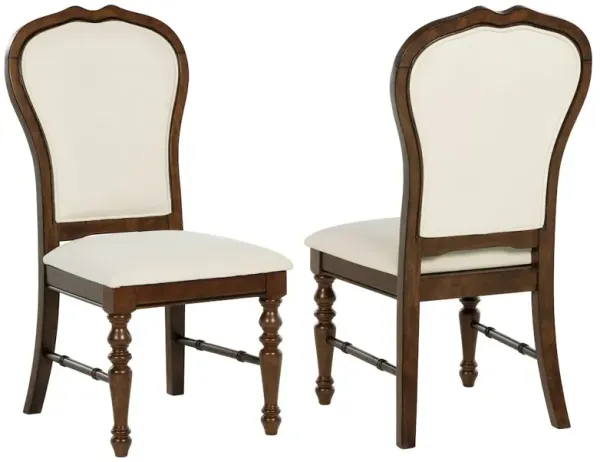 Landon Upholstered Dining Side Chair Rich Brown (Set of 2)