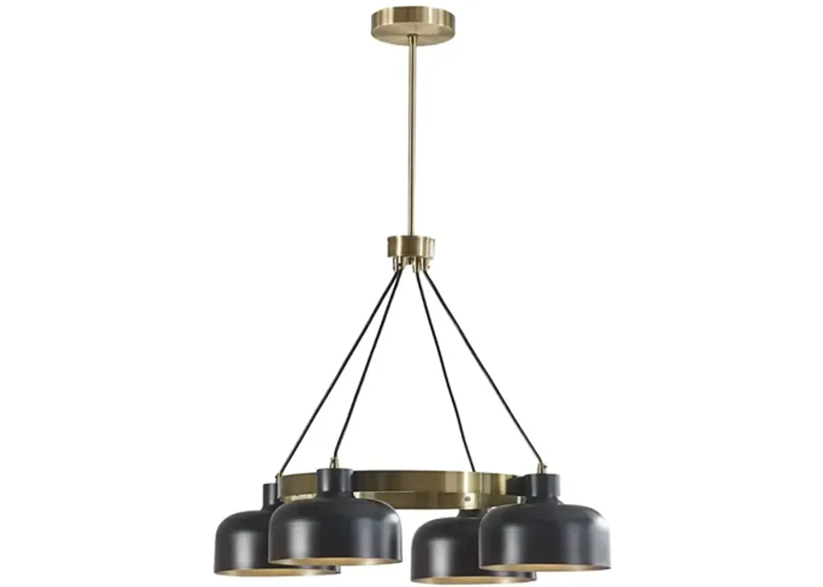 Gracie Mills Cason 4-Light Metal Shade Dimmable Chandelier