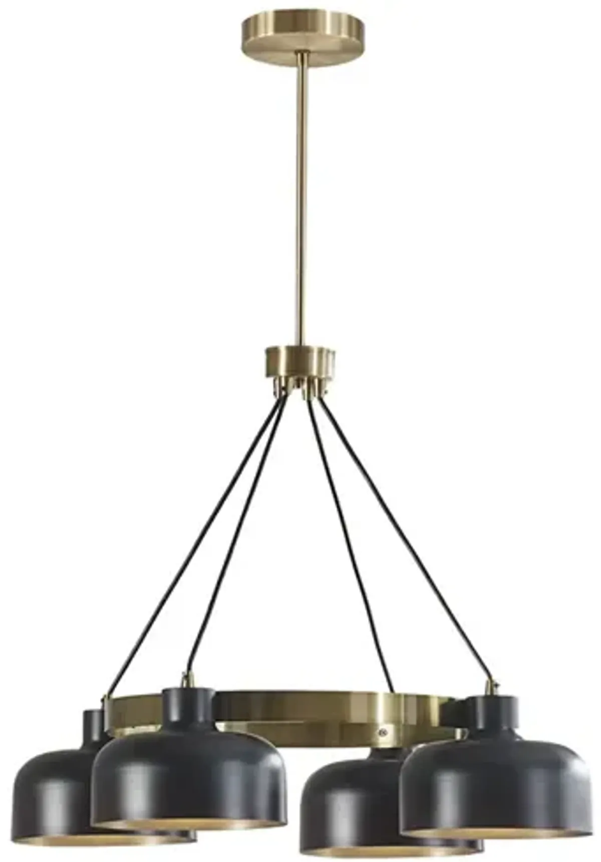 Gracie Mills Cason 4-Light Metal Shade Dimmable Chandelier