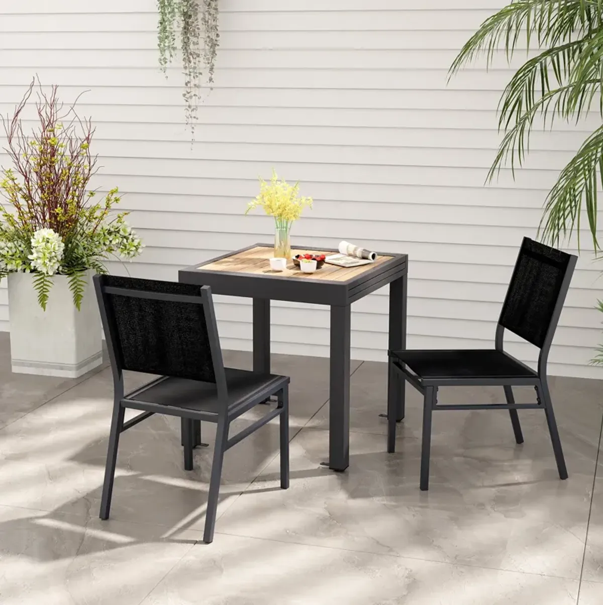 Outdoor Dining Chairs with Breathable Seat and Backrest – Comfortable Patio Seating for Dining