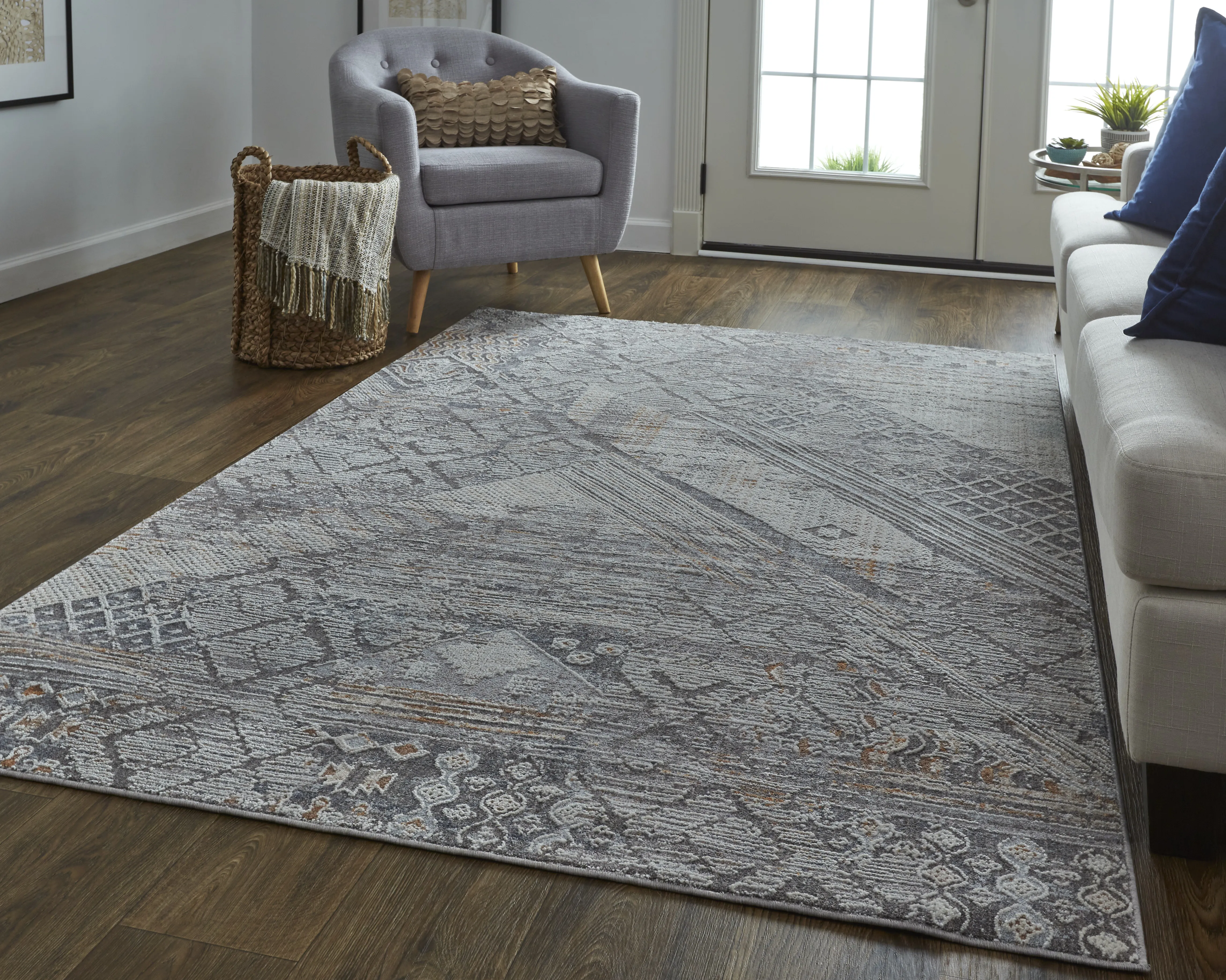 Francisco 39GGF Ivory/Gray 6'7" x 9'4" Rug