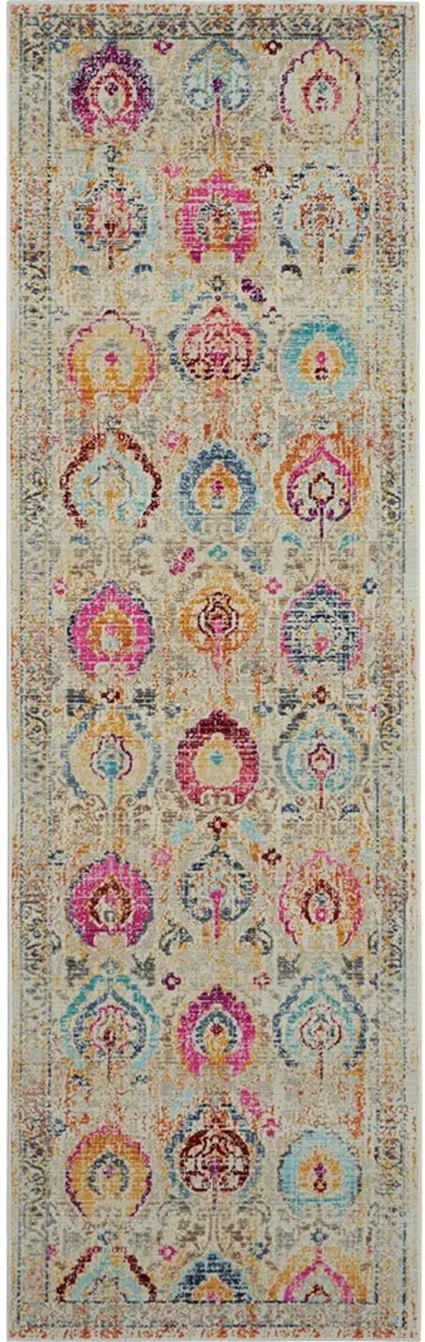 Vintage Kashan VKA04 Ivory/Multicolor 2' x 6' Rug