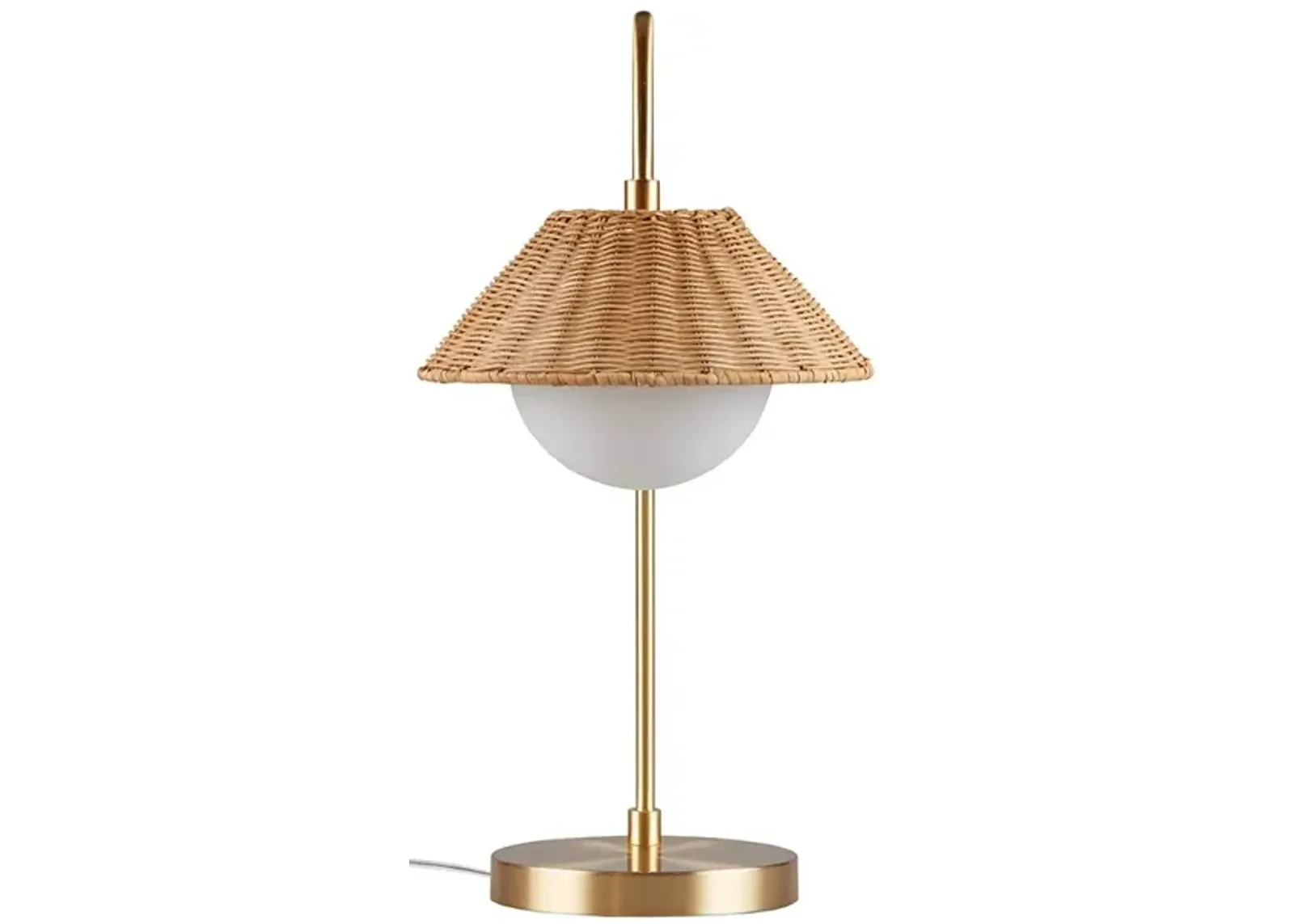 Gracie Mills Kash Laguna Rattan Glow Table Lamp