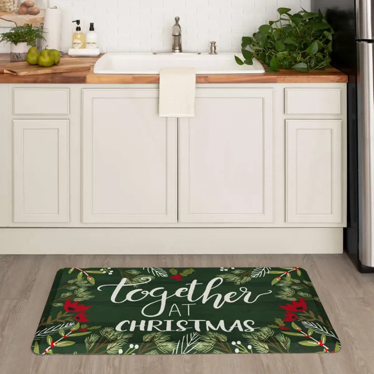 Together At Christmas Multi 1' 8" x 3' 6" Door Mat