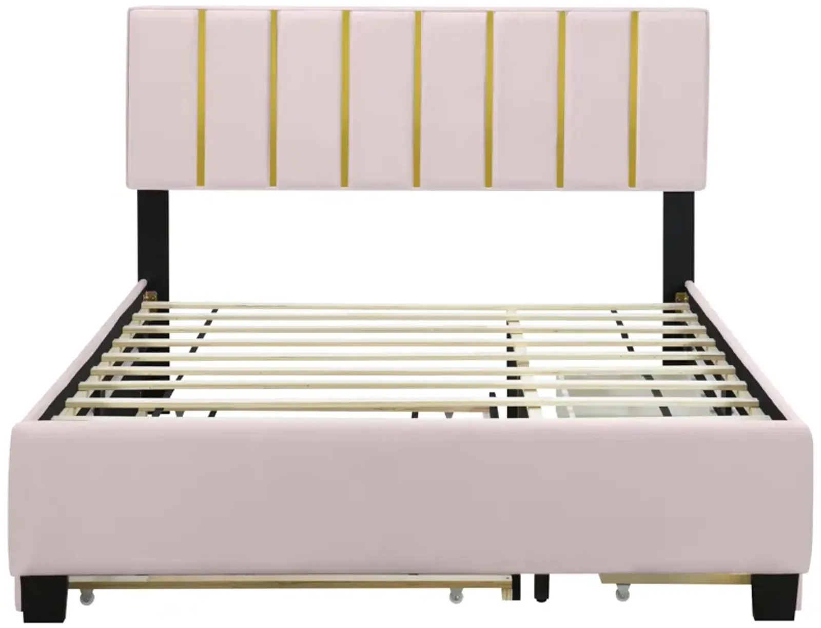 Merax Upholstered Platform Bed with 2 Drawers