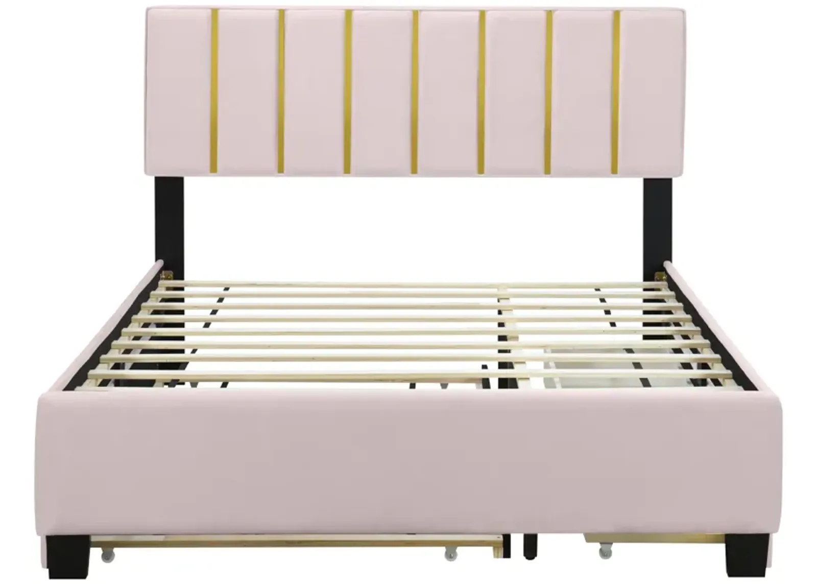 Merax Upholstered Platform Bed with 2 Drawers