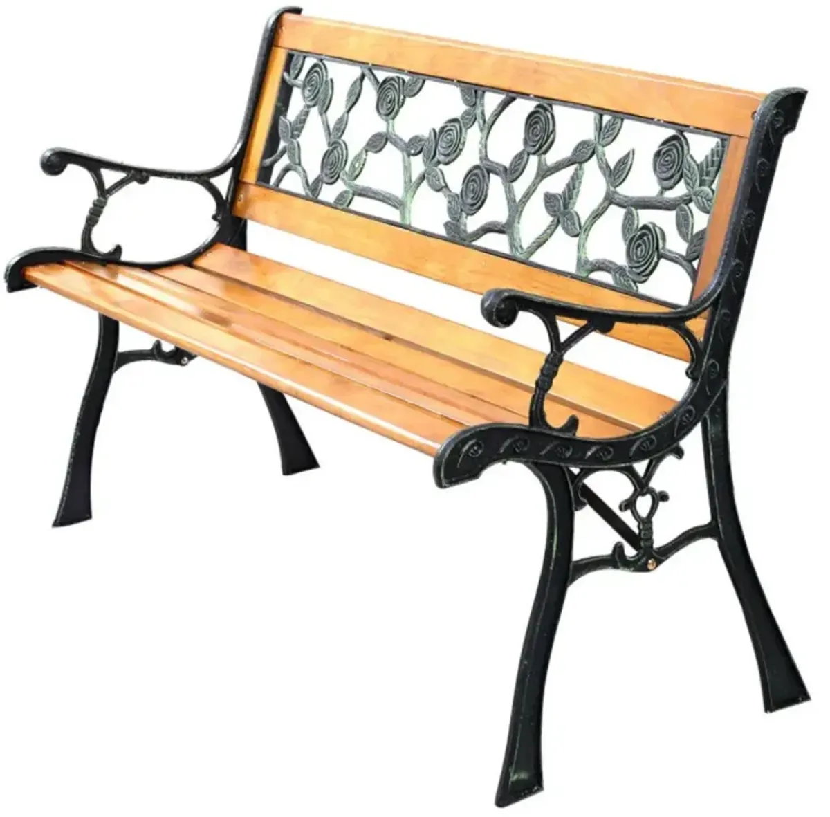 Hivago 49 1/2 Inch Patio Park Garden Porch Chair Bench