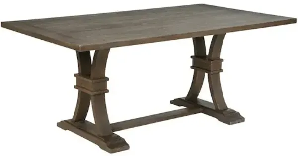 Best Quality Furniture Traditional Wood Dining Table In Rustic Grey