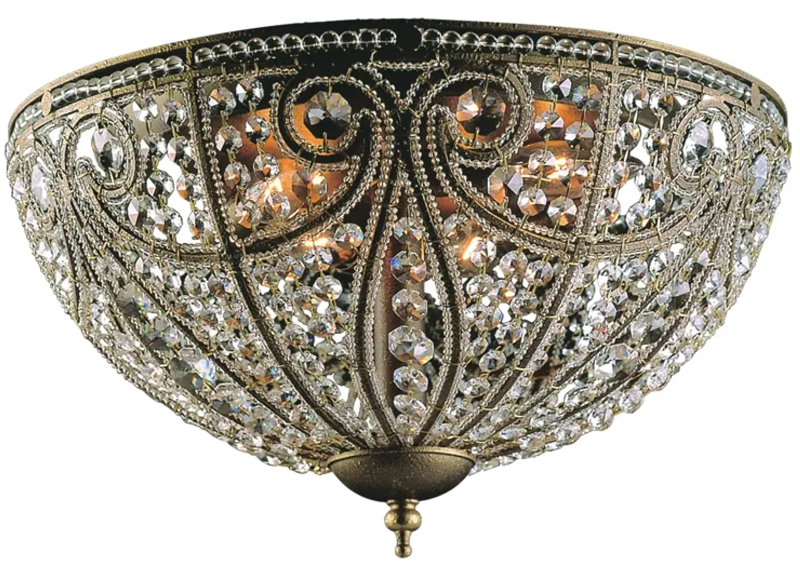 Elizabethan 17'' Wide 6-Light Broze Flush Mount