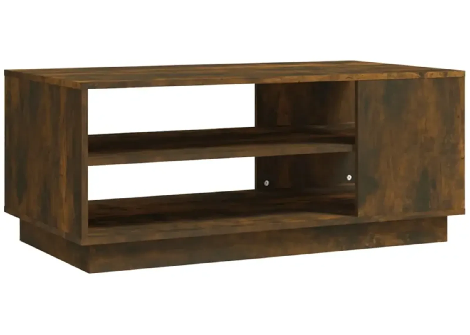 vidaXL Coffee Table Smoked Oak 40.2"x21.7"x21.7" Chipboard