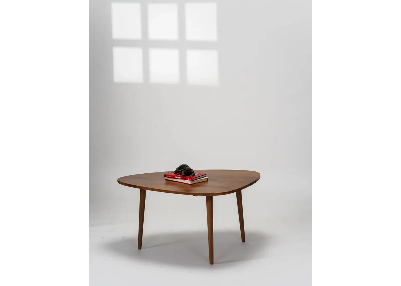 Handmade Eco-Friendly Modern Wood Black Drop Shaped Coffee Table 3'6" From BBH Homes