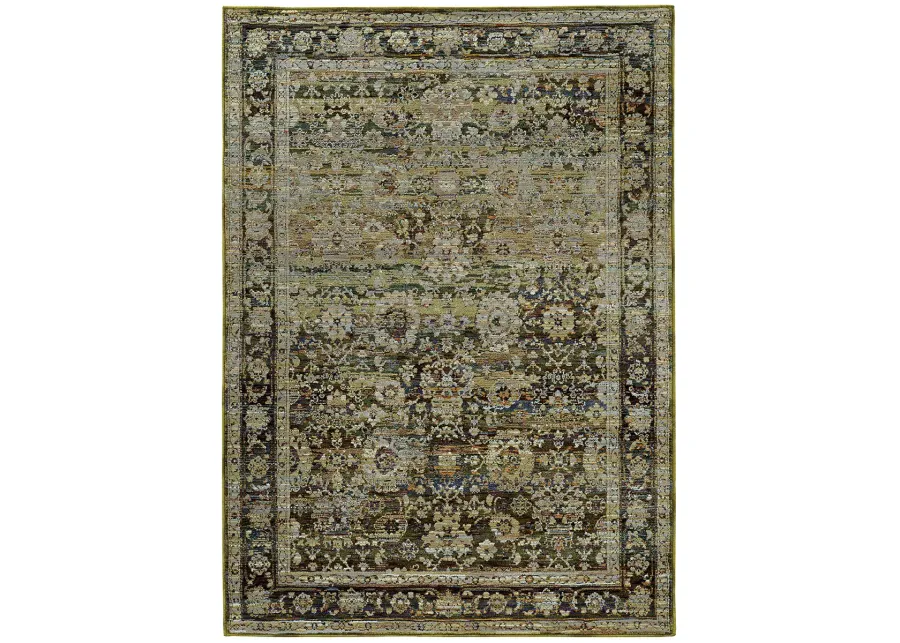 Andorra 5'3" x 7'3" Green Rug