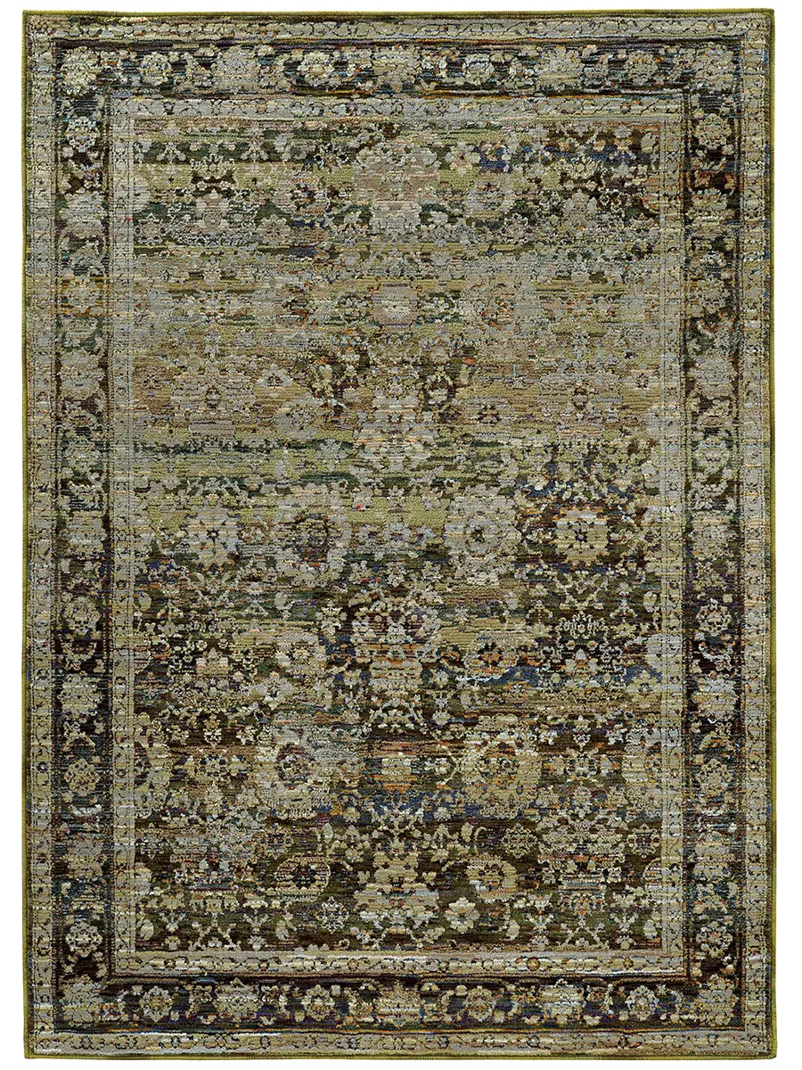 Andorra 5'3" x 7'3" Green Rug