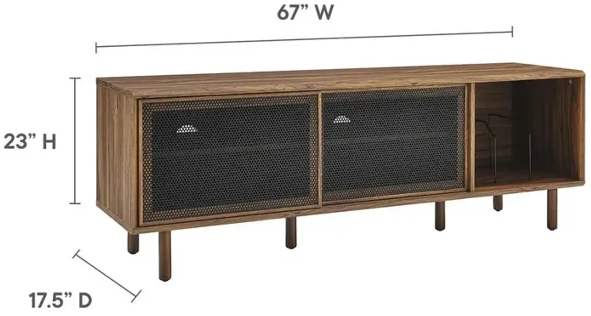 Modway Kurtis 67 TV and Vinyl Record Stand