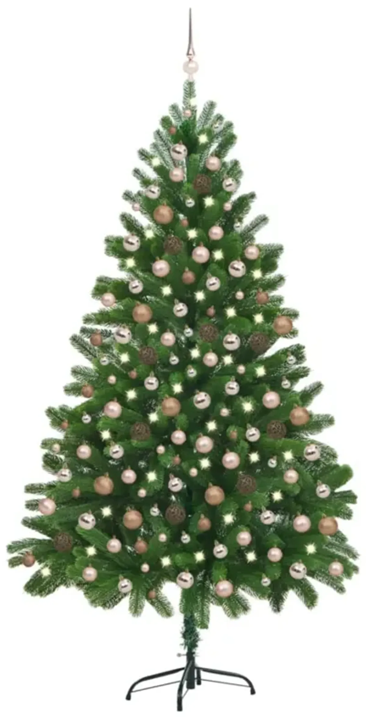 vidaXL Artificial Christmas Tree with LEDs&Ball Set 82.7" Green