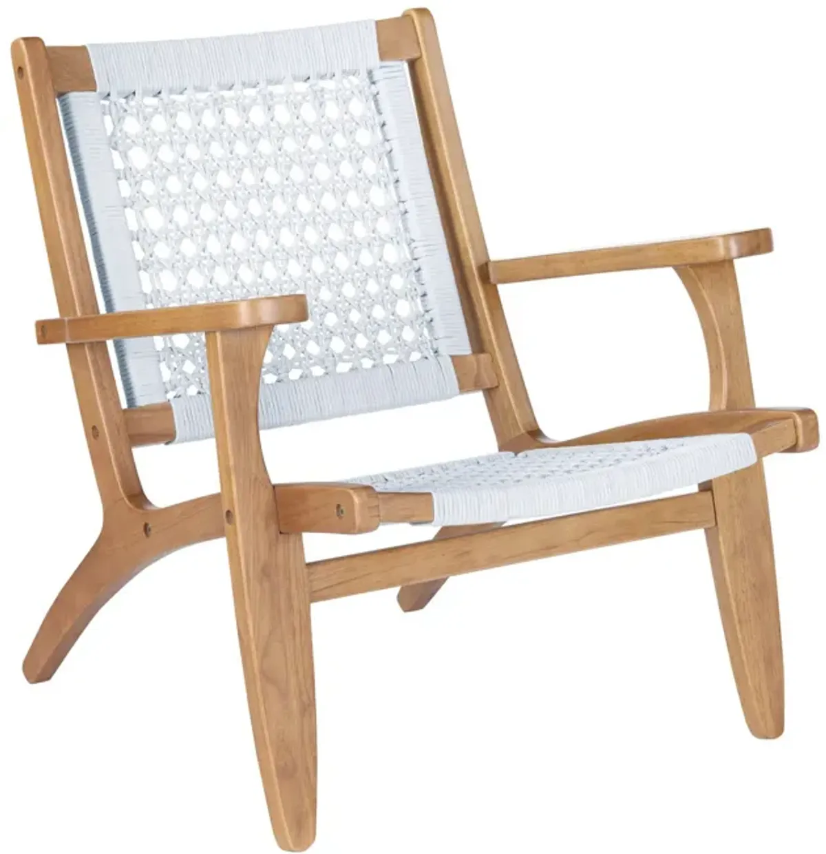 Heor 29 Inch Accent Chair, Hexagon Rope Woven Back, Seat, Brown, Gray  - Benzara