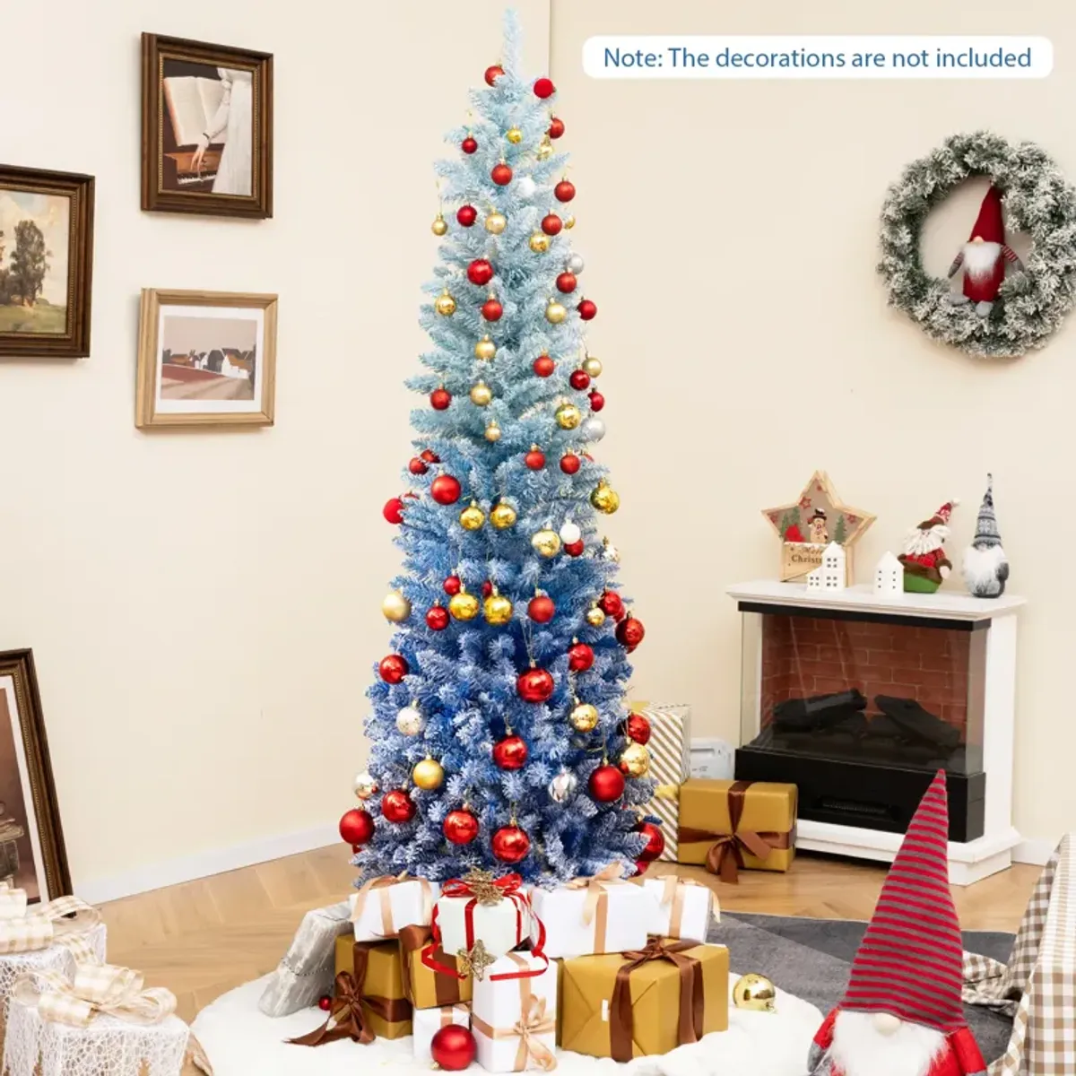 Gradient Snow Flocked Artificial Christmas Tree