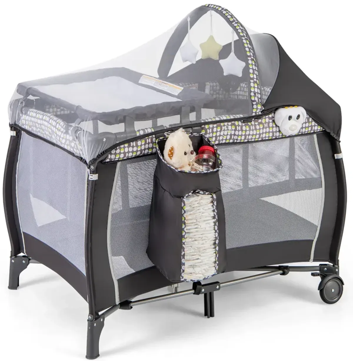 Portable Baby Nursery Center 4-in-1 Portable Travel Crib