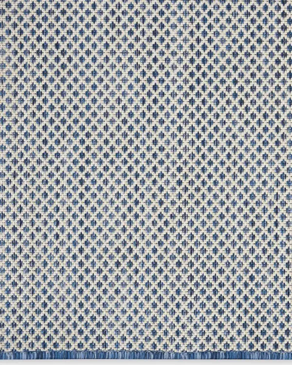 Courtyard COU01 Ivory/Blue 5' x 7' Rug