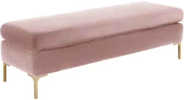 Belen Kox Modern Blush Velvet Bench, Belen Kox