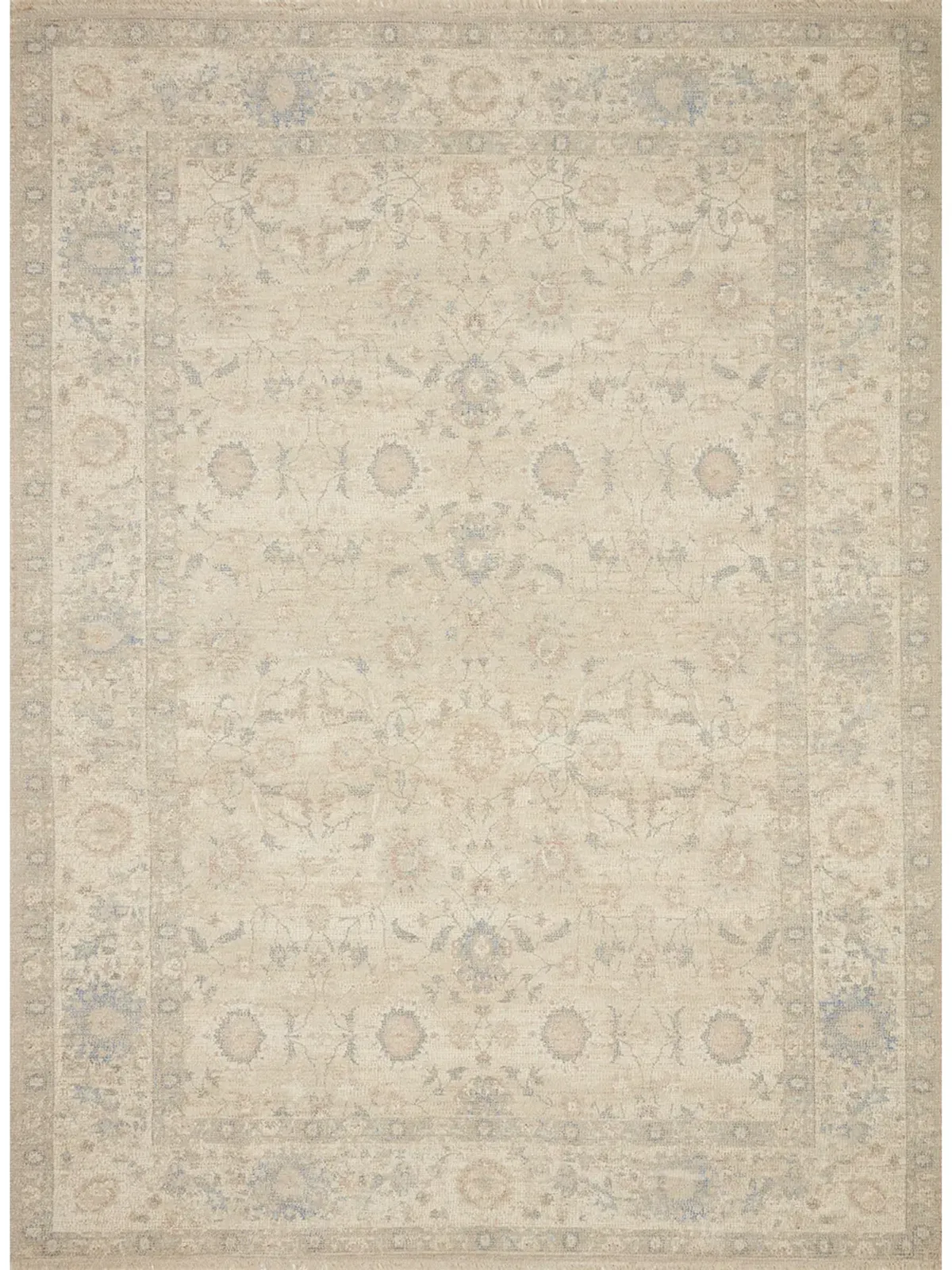 Priya PRY05 Natural/Blue 7'9" x 9'9" Rug