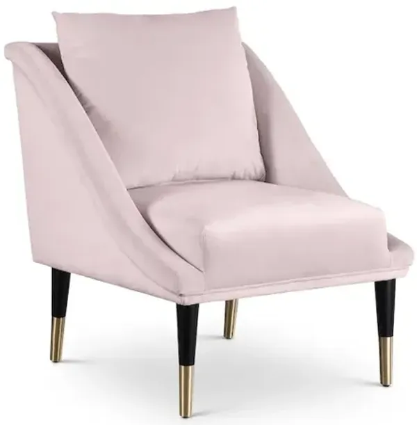 Meridian Furniture Elegante Pink Velvet Accent Chair
