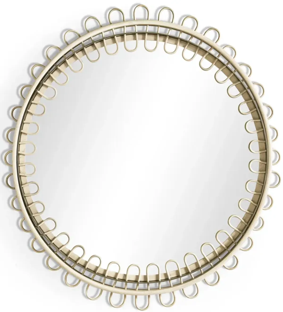 Vorticity Oval Rattan Mirror