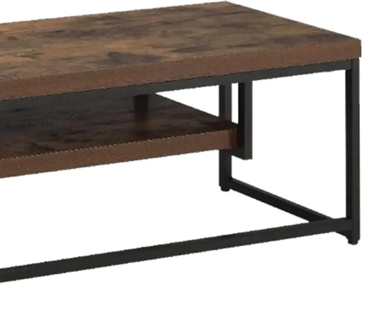 ACME Bob TV Stand, Weathered Oak & Black