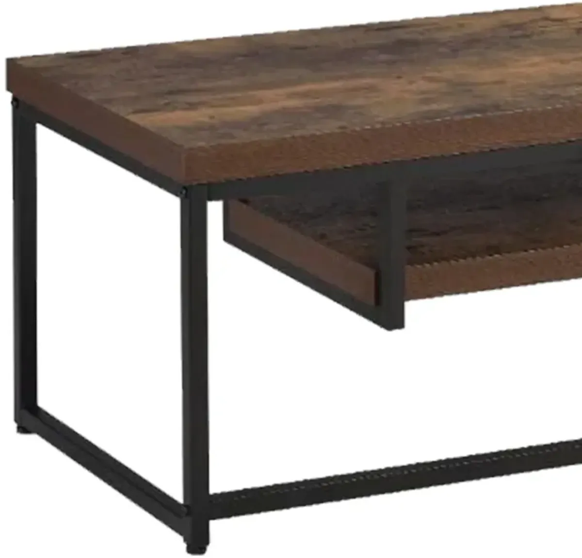 ACME Bob TV Stand, Weathered Oak & Black