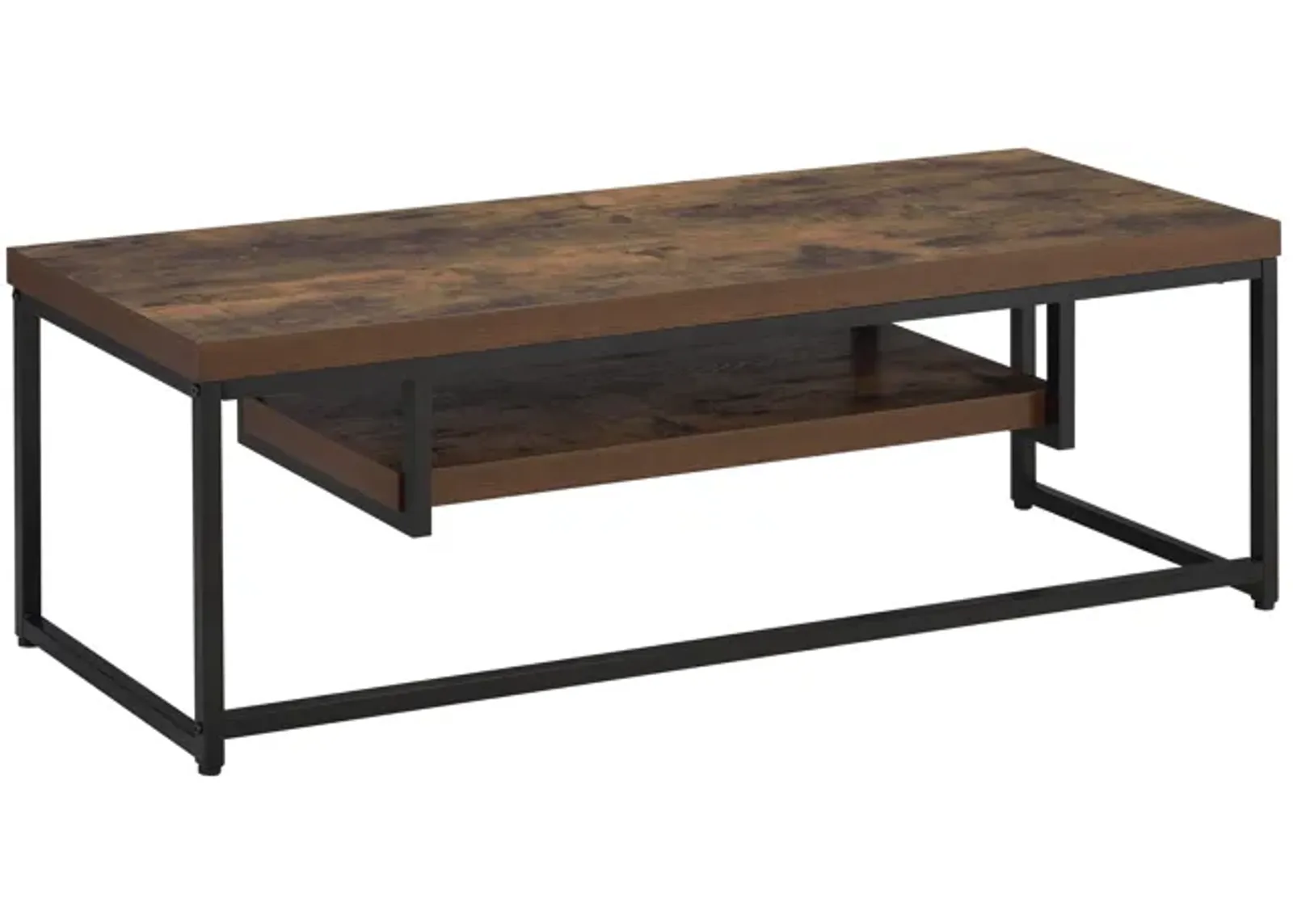 ACME Bob TV Stand, Weathered Oak & Black