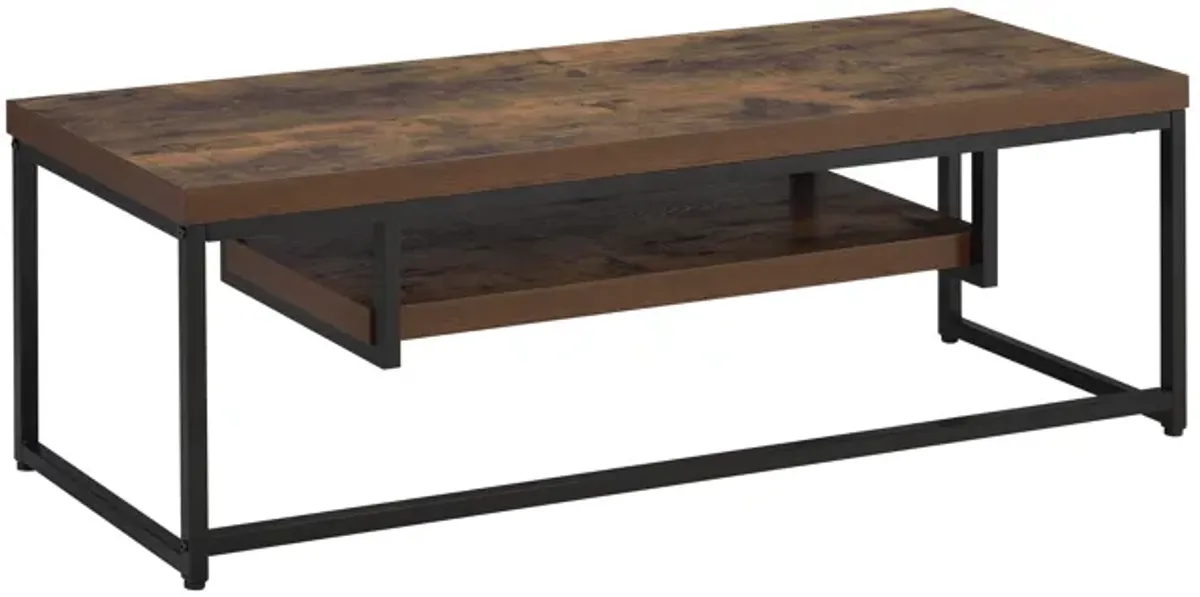 ACME Bob TV Stand, Weathered Oak & Black