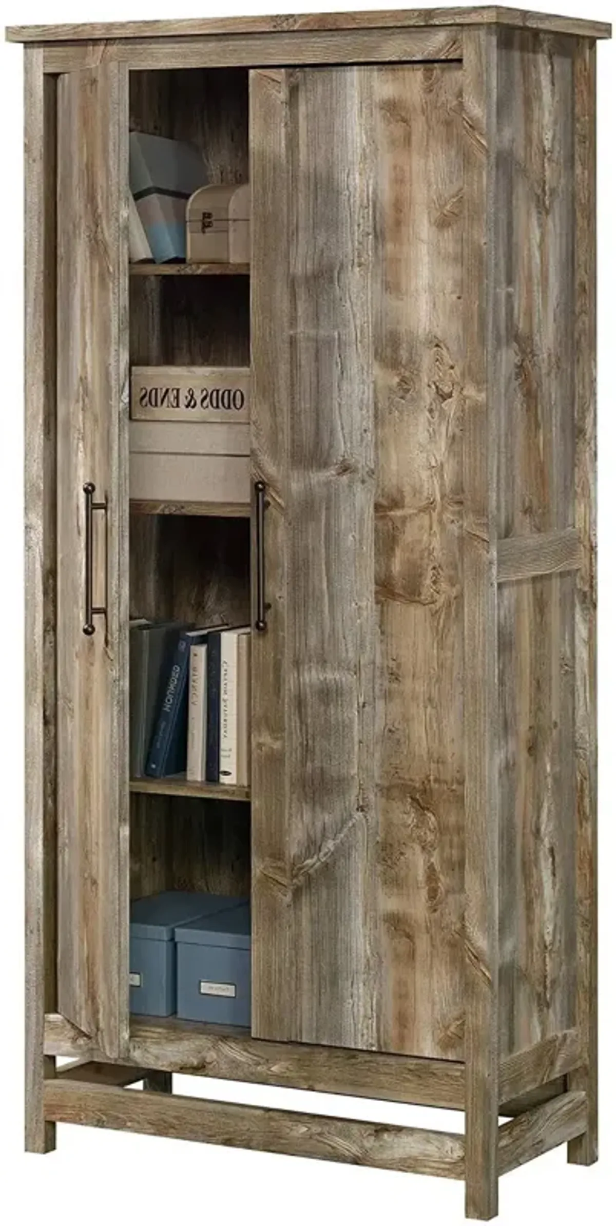 Farmhouse Storage Cabinet Wardrobe Armoire – Rustic Wood Closet Organizer for Bedroom or Entryway