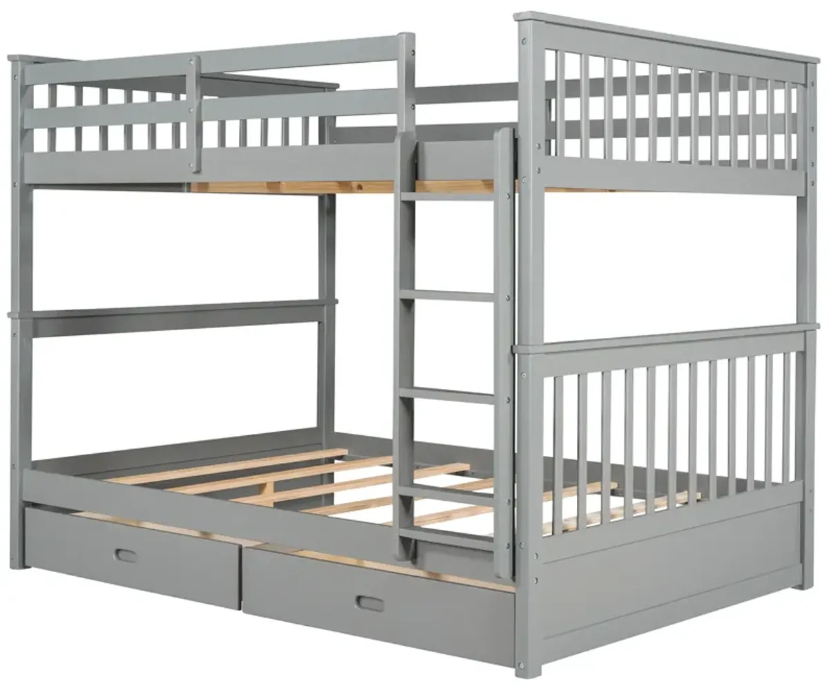 Merax Bunk Bed with Ladders and Two Storage Drawers