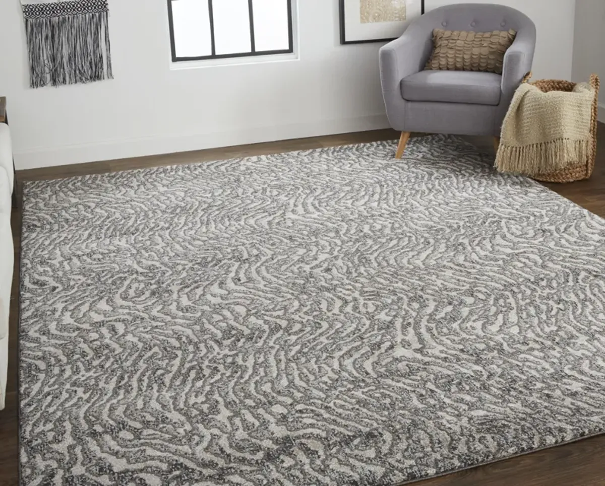 Vancouver 39FJF Gray/Taupe/Ivory 1'8" x 2'10" Rug