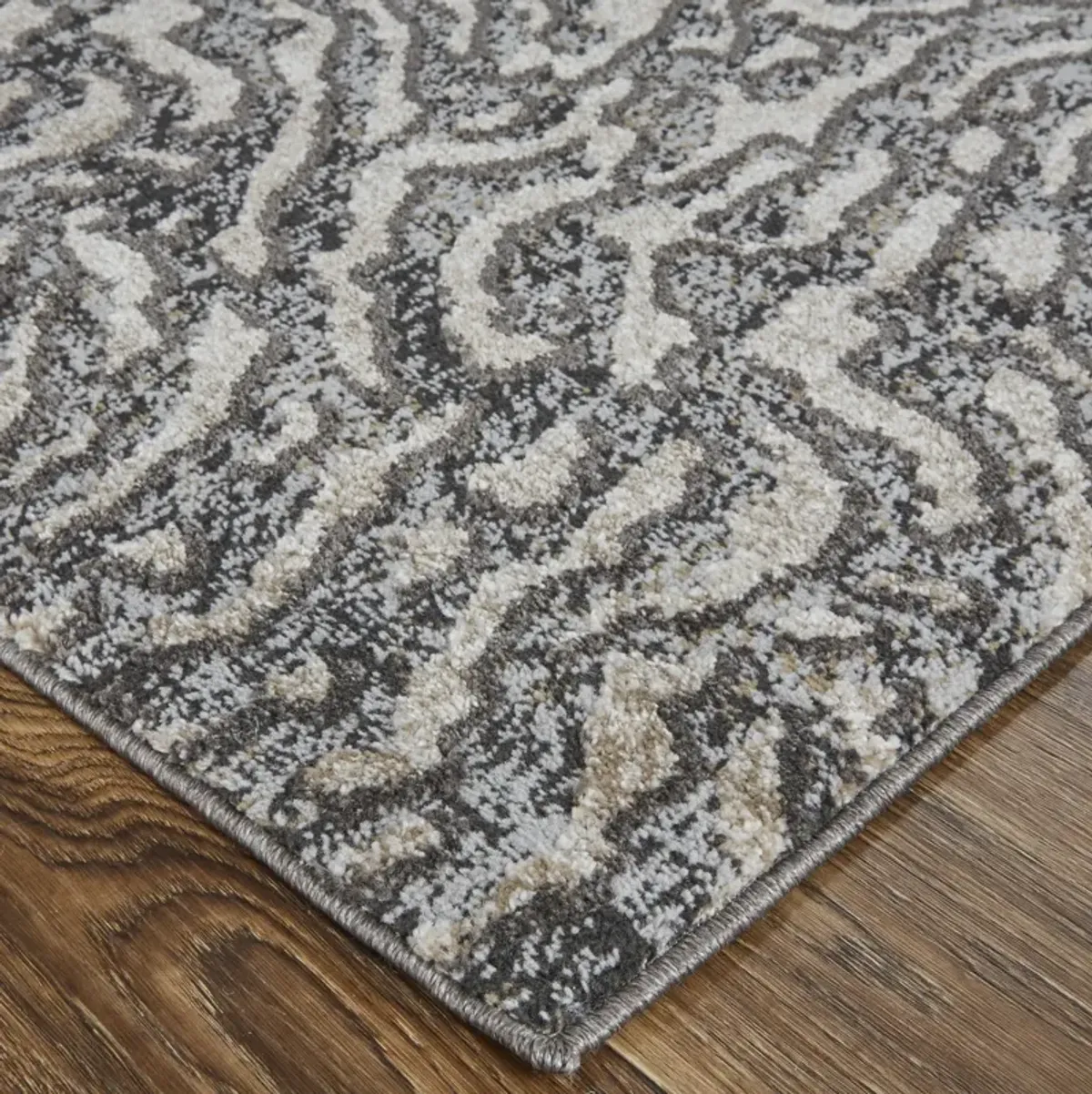 Vancouver 39FJF Gray/Taupe/Ivory 1'8" x 2'10" Rug