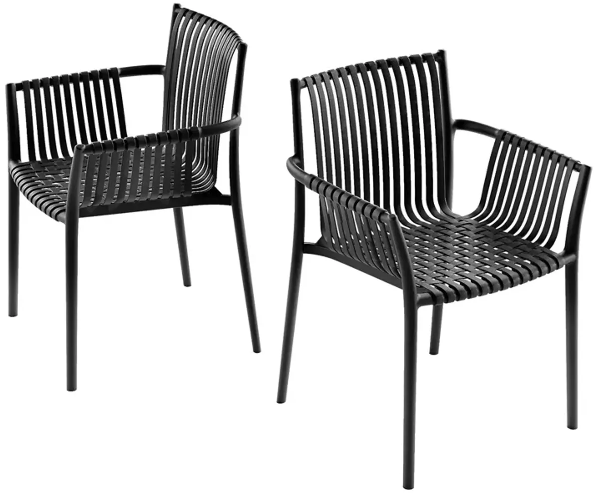 STACKABLE OUTDOOR & INDOOR WEAVE CHAIR (Set of 2)