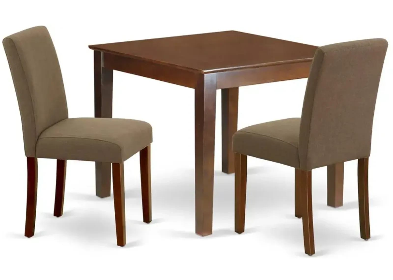 East West Furniture Dining Room Set Mahogany, OXAB3-MAH-18