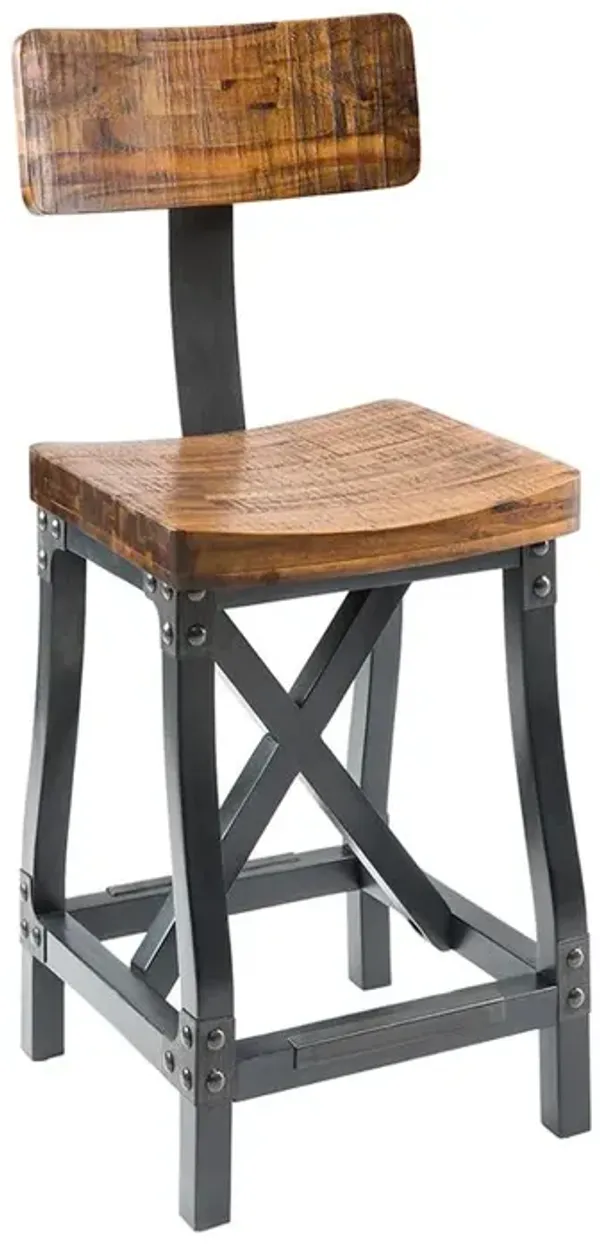 INK+IVY Lancaster Barstool With Back