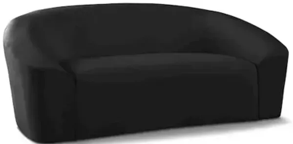 Meridian Furniture Riley Black Velvet Loveseat