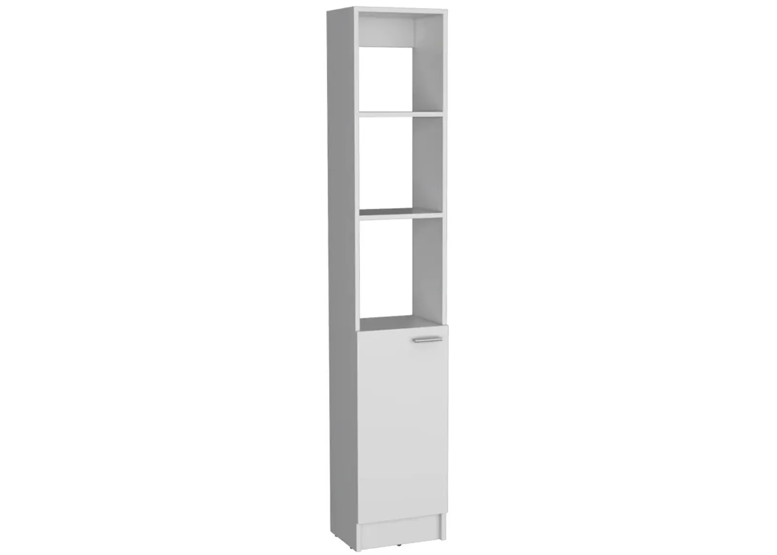 Parks Linen Cabinet, 1 Door, 6 Shelves, White, Bathroom