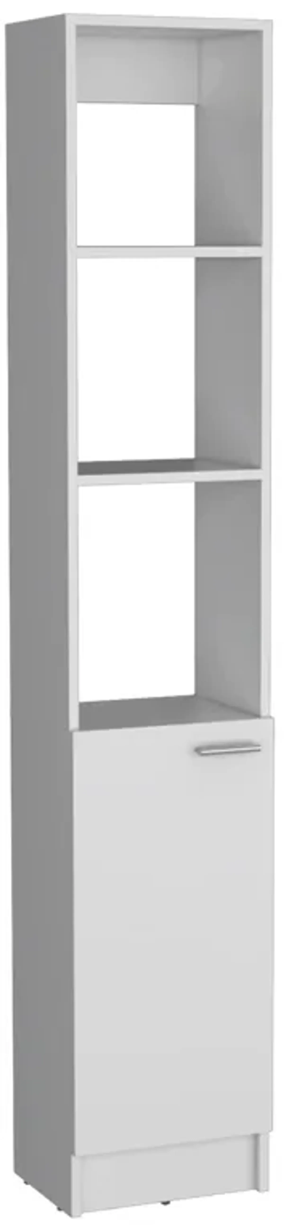 Parks Linen Cabinet, 1 Door, 6 Shelves, White, Bathroom