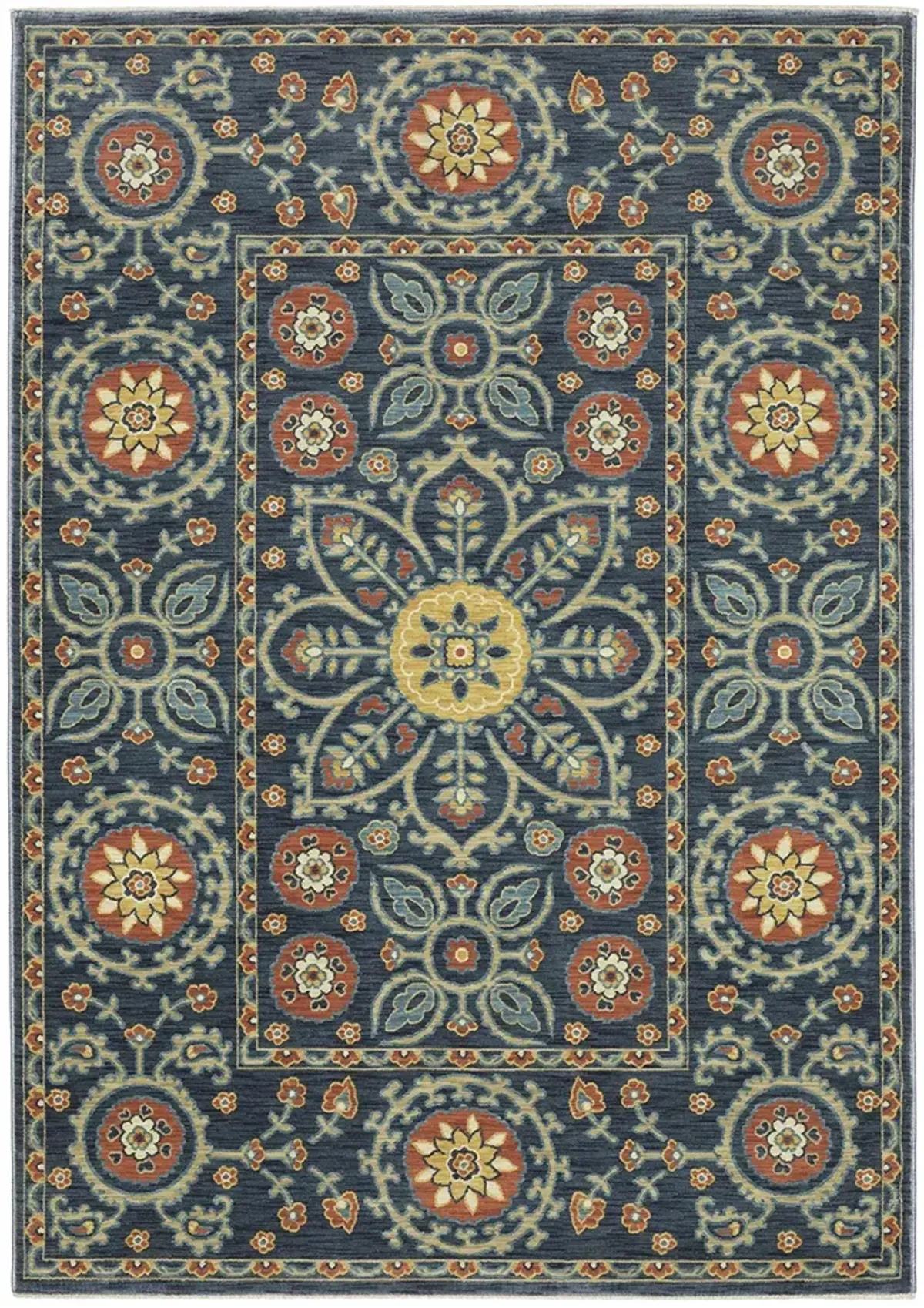 Francesca 6'7" x 9'6" Blue Rug